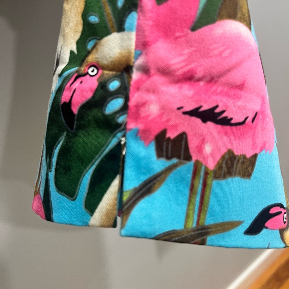 Women's Stretch‎ Loudmouth Golf Flamingo Print Capri Cropped Pants Size 4 - Picture 5 of 14